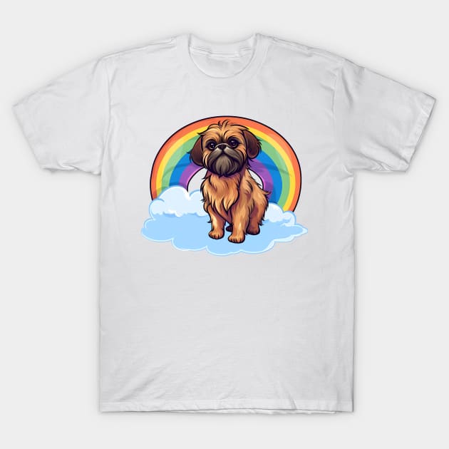 Cute Brussels Griffon Rainbow Cloud Kawaii Dog Happy Puppy T-Shirt by Sports Stars ⭐⭐⭐⭐⭐